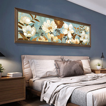 现代美式卧室装饰画主卧床头挂画横幅温馨客厅沙发背景墙壁画欧式