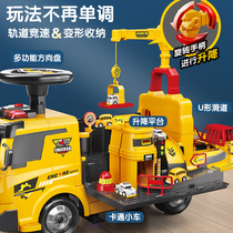 可坐人消防车玩具男孩儿童工程喷水汽车宝宝大型洒水车电动超大号
