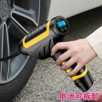 汽车充气泵手持无线智能数显车载打气泵轮胎便携式打气电池可拆卸