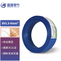 盛隆电线电缆,电工电料BV2.5平方国标家装铜芯单芯单股硬线 100