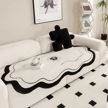 不规则异形真皮沙发垫专用高级感防滑坐垫四季通用沙发巾盖布套罩