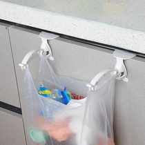 日本创意塑料厨房门背门后挂钩挂架垃圾袋架挂架可折叠收纳垃圾架