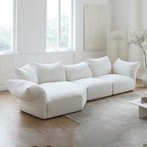 不规则沙发意式极简创意异形转角雪尼尔布艺Edre奶油风花瓣沙发