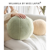 MILA米拉『马卡龙』创意抱枕羊羔绒圆球形客厅沙发样板房床头靠枕