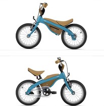宝马BMW儿童自行车官方正品平衡车脚踏车3岁一车两用现货14寸顺丰