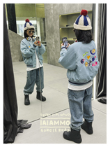 iaiammo 23冬季新品 原创设计 跳跳糖笑脸 童中性 3M棉服棒球夹克