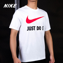 Nike/耐克正品 JUST DO IT SWOOSH大钩子男子休闲短袖T恤 BQ0593