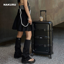 NAKURU旅行箱20寸登机箱24复古拉杆箱男26铝框行李箱女高颜值耐磨
