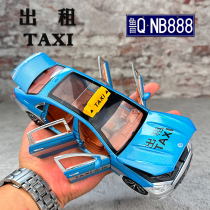 1/24奔驰E300合金出租车模型回力声光玩具TAXI的士全新帕萨特大号
