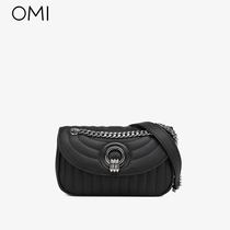 欧米OMI包包女2024新款小众设计休闲单肩包简约纯色链条斜斜挎包