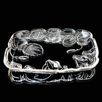 大号欧式长方形托盘 杯子盘水晶水果盘玻璃果盘 透明客厅茶盘创意