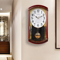 钟表报时挂钟客厅欧式大号壁挂表中式复古创意现代时钟家用石英钟