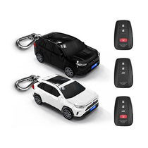 适用于丰田荣放RAV4汽车模型壳钥匙包遥控器保护套创意个性扣定制