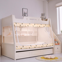 子母床1.5米上下铺梯形双层床1.2m高低儿童床1.35m上下床全底蚊帐