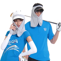 日本MEGA -3度高尔夫防晒围脖帽套男女防紫外线户外面罩冰丝凉感