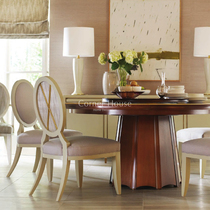 Corner House欧式新古典实木餐桌美式轻奢餐厅客厅多功能圆形餐桌