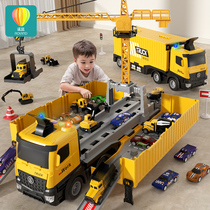 大卡货汽车儿童玩具车男孩土挖掘机7合金工程5六一4塔吊6益智2岁3