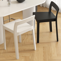 餐椅家用北欧轻奢可叠放塑料餐桌靠背椅子简约餐厅凳子现代书桌凳