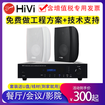 Hivi/惠威 VA6-OS定阻定压会议室店铺壁挂音箱4/5/8寸音响套装