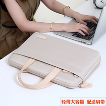 电脑包14寸女手提单肩笔记本适用于苹果MacBookPro13.3联想小新air小米华为15 6寸16.1男斜挎防震牛津内胆包