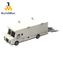BuildMOC拼装积木玩具美剧回到未来箱式运输货车汽车模型兼容乐高