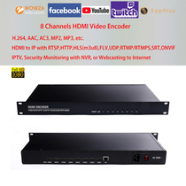 1U机架式8路H.264高清HDMI视频编码器IPTV流媒体直播onvif连NVR