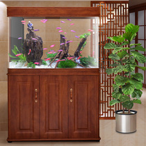 小型鱼缸圆弧角下过滤生态鱼缸客厅家用懒人金鱼玻璃水族箱免换水