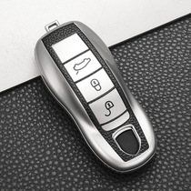 适用于保时捷钥匙壳卡宴macan帕拉梅拉钥匙套718改装钥匙扣钥匙包