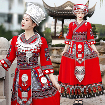 少数民族服装女壮族彝族舞蹈表演服贵州苗寨写真旅拍苗族演出服女