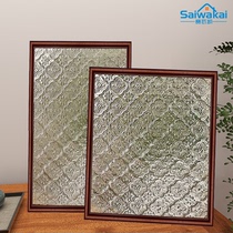 复古玻璃贴纸透光不透明中式3D浮雕艺术玻璃贴静电海棠花窗户贴膜