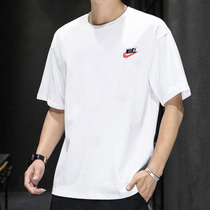 NIKE耐克官网旗舰短袖男装夏季运动服白色纯棉休闲T恤AR4999-100