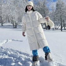 小个子保命中长款羽绒棉服女棉袄2023秋冬季新品宽松显瘦加厚外套