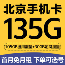北京移动手机卡4G5G归属地电话卡低月租老人儿童手表卡号码流量卡