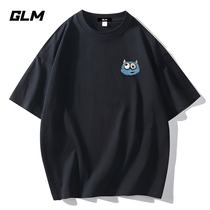 森马集团GLM夏季短袖男士半袖大码品牌爆款潮流设计感小众纯棉t恤