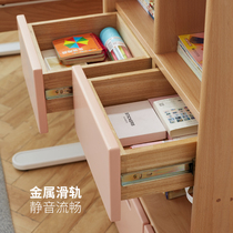源氏木语儿童书柜现代简约家用实木置物柜儿童房大容量收纳储物柜