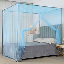 家用蚊帐支架1.8X2米双人大床幔加密卧室老式单开门1.2m1.5米套装