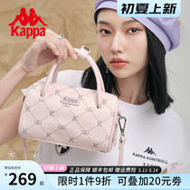 Kappa卡帕 正品新款女士迷你手提单肩包时尚老花波士顿圆桶斜挎包