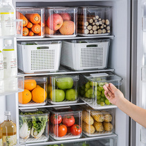 厨房冰箱保鲜盒专用收纳盒冷冻食品级储物大容量蔬菜整理密封冷藏