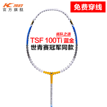 李宁凯胜汤仙虎100ti羽毛球拍官方正品碳纤维训练球拍单拍速度型