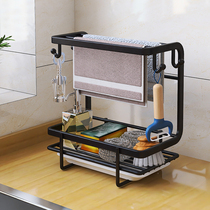 抹布架子厨房窗台沥水篮水龙头洗碗布毛巾水槽专用家用收纳置物架