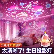 星空投影灯儿童房间女孩公主生日场景布置装饰卧室高级感氛围彩灯