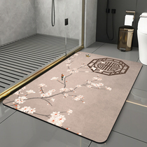浴室干湿分离地垫硅藻泥入户门口吸水大尺寸硅胶防滑垫易清洗地毯