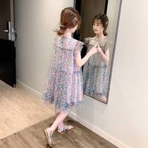 女童连衣裙夏装2023新款儿童洋气裙子超仙纱裙女孩夏季甜美公主；