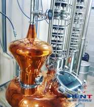 全自动紫铜壶式塔式蒸馏器白兰地威士忌金酒朗姆酒伏特加蒸馏设备