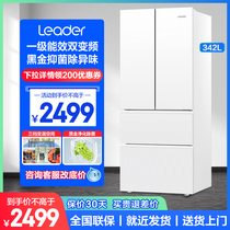 海尔统帅342L法式多开门冰箱家用双变频白色超薄小型四门风冷无霜