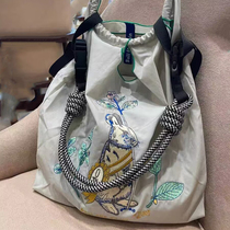ball chain包刺绣购物袋帆布女大容量2024日系尼龙布袋新款环保袋