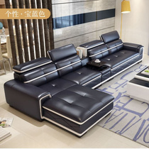 现代真皮沙发头层牛皮大小户型皮艺沙发客厅转角组合套装沙发