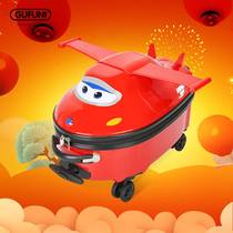 高档卡通汽车越野车儿童拉杆箱小朋友男孩玩具旅行箱可坐可骑行李