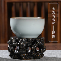 观复博物馆仿官窑茶杯个人专用单杯景德镇陶瓷主人杯高端单个茶盏
