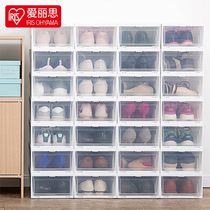 爱丽思网红透明鞋盒防尘鞋子收纳盒神器折叠鞋柜塑料爱丽丝省空间